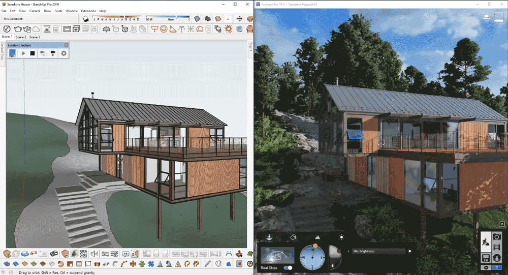 Визуализация архитектурного проекта в Lumion. SketchUp и Lumion: работа через с связку LiveSynk 